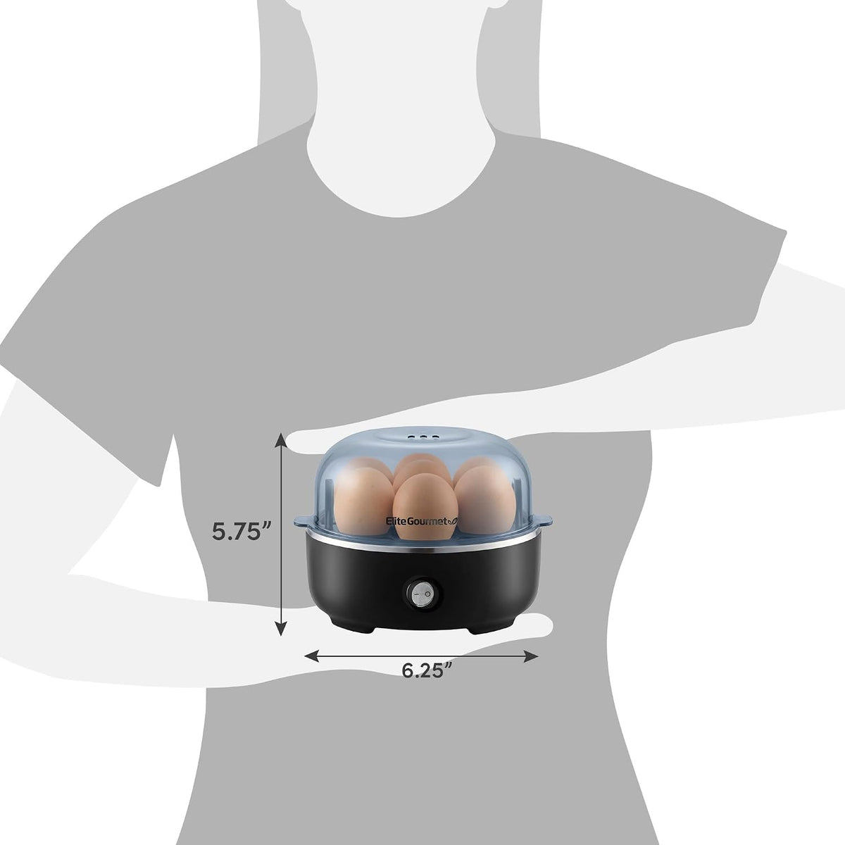 Elite Gourmet™ 7-Egg Automatic Egg Cooker